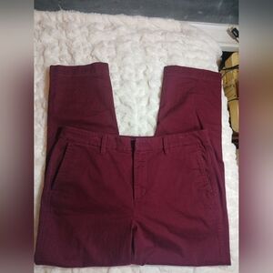 J. Crew Womens High-Rise Girlfriend Chino Pants Cotton Stretch AD156 Size 12